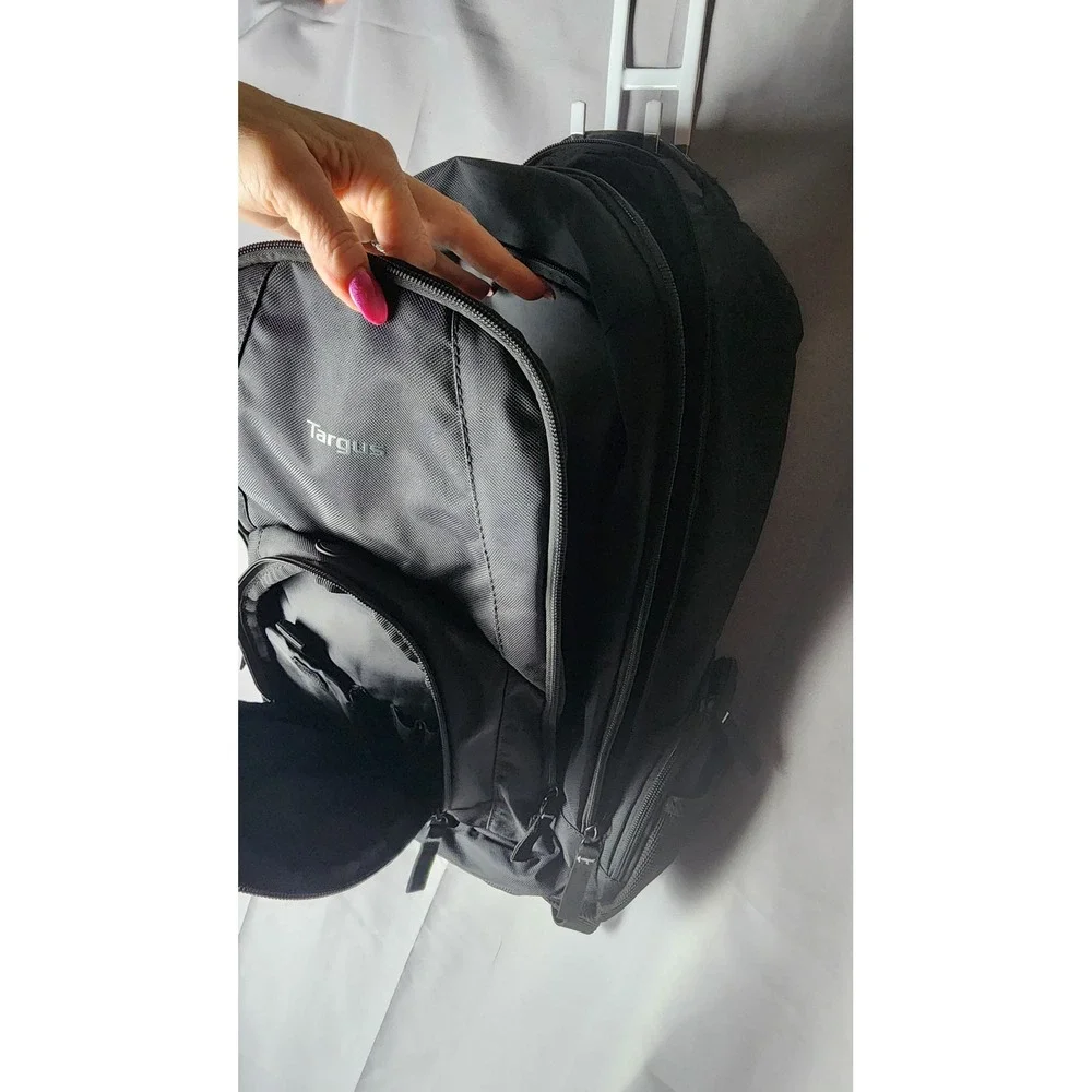 Targus Black Laptop Backpack School Business Travel Bag with Padded Compartment